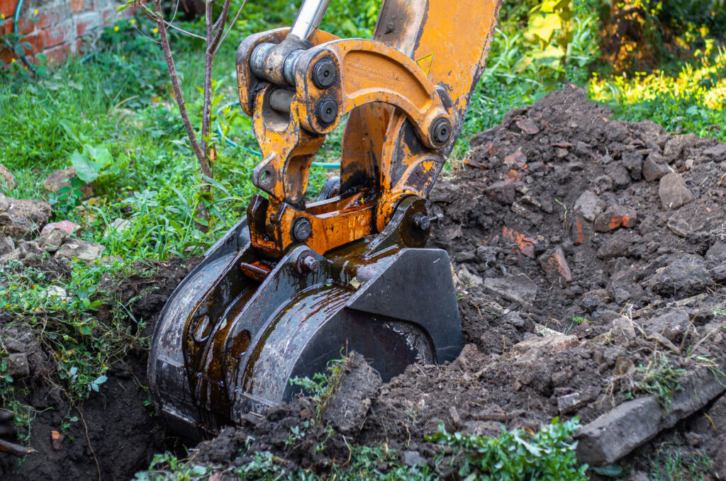 Sewer Line Excavation in Simpsonville